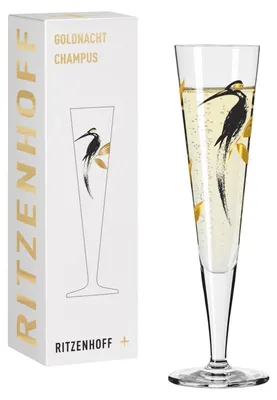 Champagneglas 200 ml – Kristallglas mit Golddekor