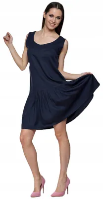 Produktbild von Kleid - Damenkleid Größe L - Sommerkleid blau - Etuikleid - Freizeitkleid