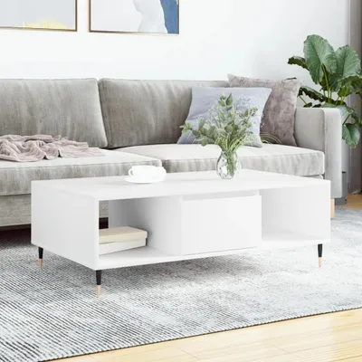 Produktbild von The Living Store Couchtisch Weiß 104x60x35 cm Holzwerkstoff