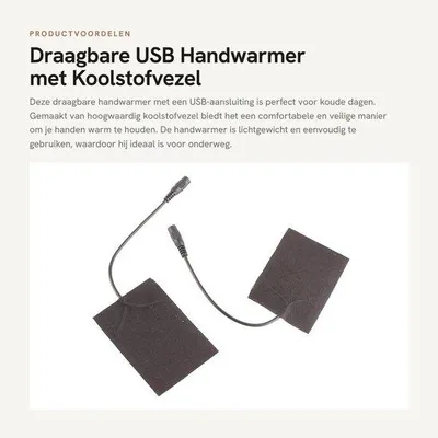 Produktbild von Tragbarer USB-Handwärmer mit Kohlefaser-Heizelement