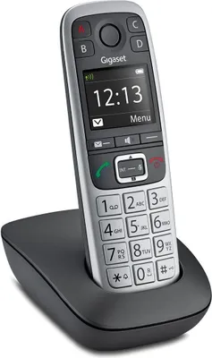 Produktbild von Gigaset E560, Analoges/DECT-Telefon, Kabelloses Mobilteil, 150 Eintragungen, Schwarz, Silber