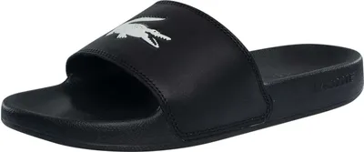 Produktbild von Lacoste Herren-Badepantolette Schwarz-Weiß, Farbe:schwarz, UK Größe:10