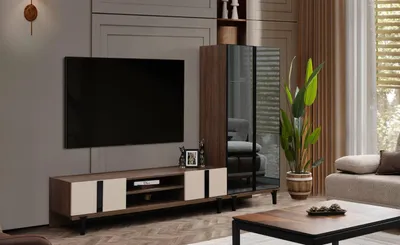 Obrázok produktu pre Dizajnová obývačková zostava Elegantný TV stolík Luxusná nízka doska 2 ks