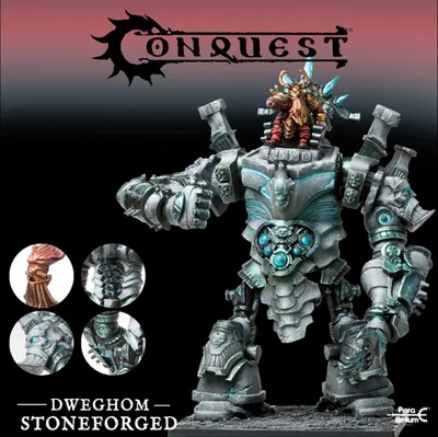 Produktbild von Widerstandsfähige Tabletop-Miniatur Stoneforged aus Plastik für Conquest, unbemalt