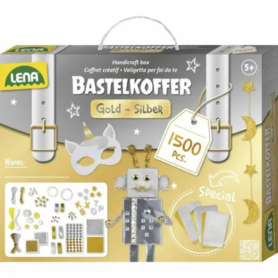 Produktbild von LENA®|Simm Bastelkoffer Gold & Silber