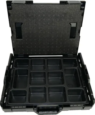 Image de BS Systems L-Boxx 102 noir avec insert pour petites pièces 12 compartiments