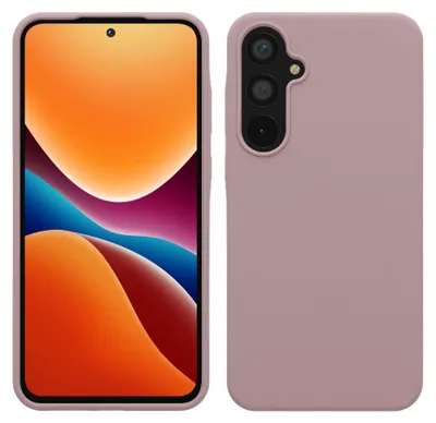 Produktbild von kwmobile Handyhülle für Samsung Galaxy A55 5G Hülle - Case Silikon - Kabelloses Laden - Schutzhülle Cover in Nude Lilac