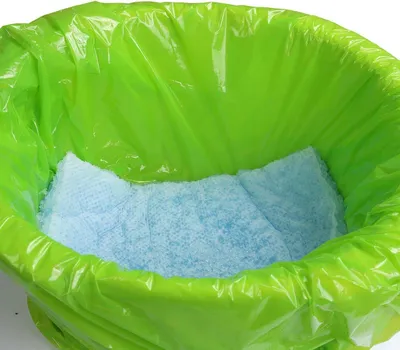 Produktbild von Toiletteneinlagen mit saugfähigen Pads für Toilettenstühle und Eimer, 100 Stück