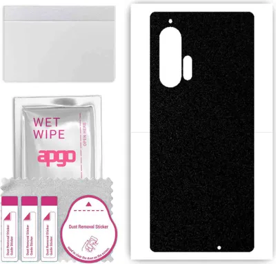 Produktbild von apgo Rückseite Schutzfolie, Skin, kompatibel mit Motorola Edge Plus, Hinten Displayschutzfolie aus Vinylfolie, kratzfest, einfache Montage - Mattschwarz