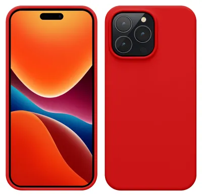 Produktbild von kwmobile Handyhülle für iPhone 14 Pro Max Hülle, für iPhone 14 Pro Max Case - Hülle Silikon - kabelloses Laden - Rot
