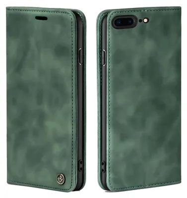Produktbild von Handy Hülle für Apple iPhone 7 Plus / 8 Plus Klapphülle Bookcase Flip Cover Handy Tasche Etui Farbe: Grün