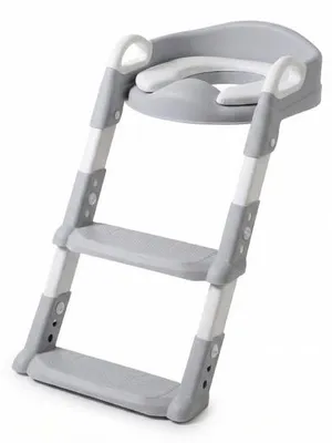 Produktbild von Laavir® WC-Sitzverkleinerer & Toilettentrainer mit Treppe - Selbstständigkeit & Sicherheit für Kleinkinder - Grau