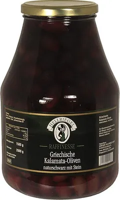 Produktbild von Schwarze Oliven mit Kern Kalamata extra large in Lake Jardinelle 2600g