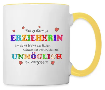 personalisierte Tassen für Erzieherinnen