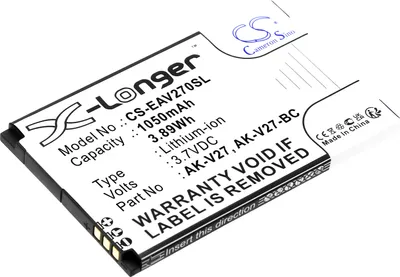 Immagine prodotto di TECHTEK Batteria compatibile con [Emporia] Simplicity, V27 sostituisce AK-V27, per AK-V27-BC