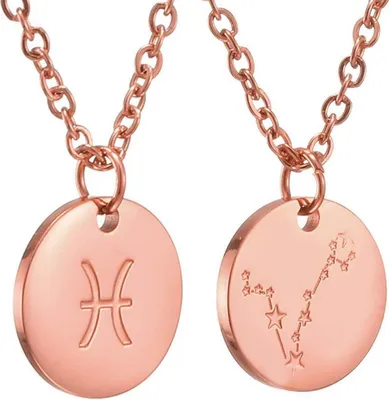 Produktbild von AFSTALR Sternzeichen Kette Gold Fische Horoskop Mutter Tochter Geschenk