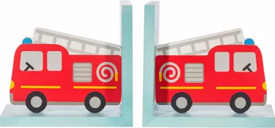 Produktbild von FEUERWEHRAUTO - Kinder-Buchstützen 2er-Set von Sass & Belle