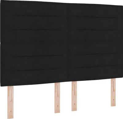 Image de Tête de lit Noir 160 cm tissu