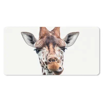 Produktbild von MuchoWow® Mauspad Mousepad Jungen - Giraffe - Tiere - Kopf - Porträt - Kind - Mädchen 60x30 cm - Mousepads - Maus Mat - Pad - Mausunterlage - Nachhaltig