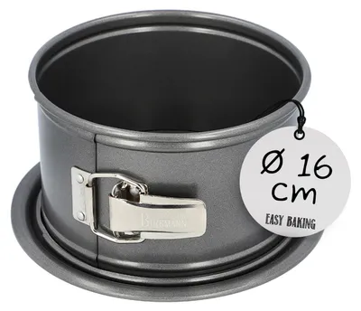 Productafbeelding van RBV Birkmann 881655, springvorm, rond, plat oppervlak, 1 liter, zwart, koolstofstaal