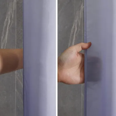 Image de Rideau de douche en tissu, résistant à la moisissure, imperméable et lavable