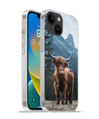 Produktbild von MuchoWow® Handyhülle Schutzhülle Hülle für Apple iPhone 14 - Softcase Schottische Highlander - Tiere - Landschaft Silikon Softcase Handy Hülle - Mobiltelefonhülle