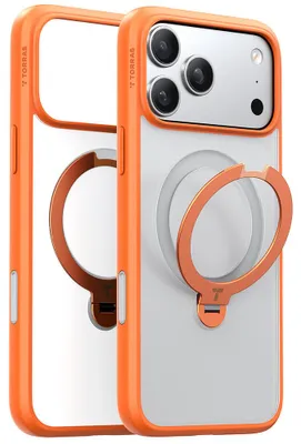 Obrázok produktu pre Torras - Ostand Spin MagSafe Series ochranný obal na iPhone 17 Pro Max – oranžový