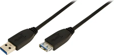 Zdjęcie produktu dla Logilink USB Kabel A -> A St/Bu 2.00m Verl. schwarz