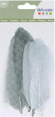 Immagine prodotto di 6 piume stampate - Misty Winter