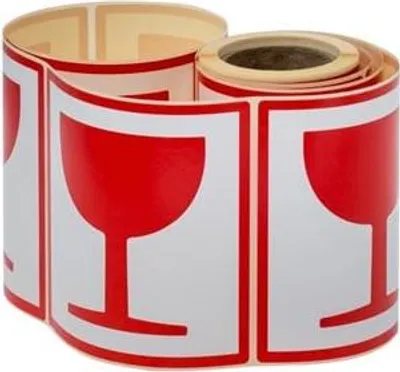 Produktbild von Warnaufkleber Glas 100 x 100 mm, 100 Stück