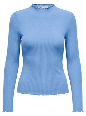 Productafbeelding van ONLY Onlemma longsleeve top met hoge hals, model Noos JRS, kleur: Provence, maat: S