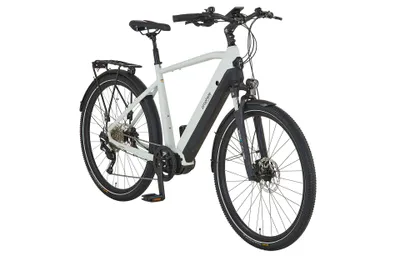 Produktbild von Prophete Entdecker 5.0 Herren Trekking E-Bike 28" – AEG 250W Mittelmotor, 220 km Reichweite, Shimano Deore 10-Gang, Hydraulische Scheibenbremsen, Integrierter Li-Ion Akku, Grau/Schwarz
