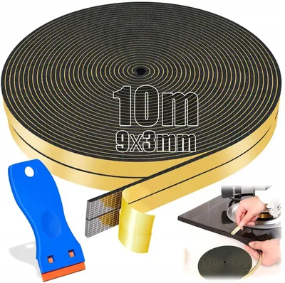 Produktbild von Selbstklebendes Gummi-Dichtungsband 3 m x 9 mm