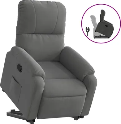 Produktbild von vidaXL Relaxsessel mit Aufstehhilfe Dunkelgrau Mikrofasergewebe