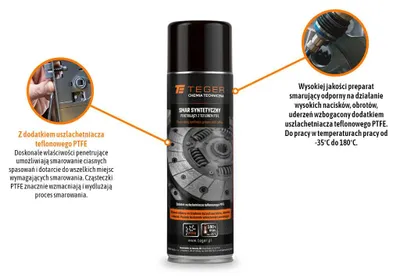 Image de Graisse synthétique anti-grippage avec Téflon PTFE, 500 ml / TEGER