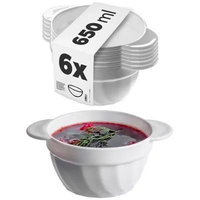 Produktbild von KADAX Suppentassen "Posta", Schüsseln zum Essen, 650 ml, 6 Stück
