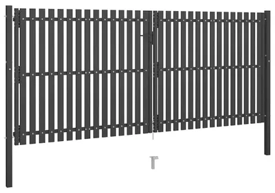 Obrázok produktu pre vidaXL Oceľová záhradná brána 400 x 150 cm, antracitová