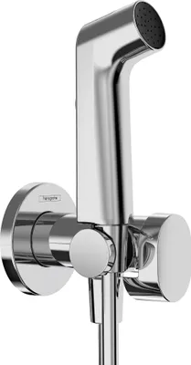 Immagine prodotto di hansgrohe Bidette Douchette à main 1jet S EcoSmart pour eau chaude avec support de douche et flexibles de douche 125cm, 29232000, 29232000