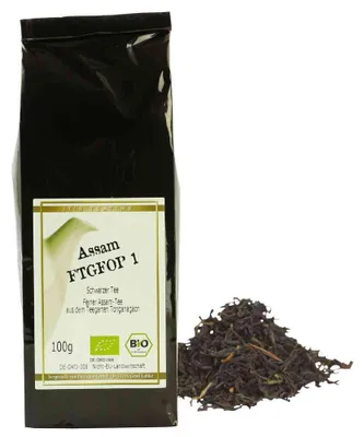 Produktbild von Schwarzer Tee Assam TGFOP Vegan Indien 100g-Pack