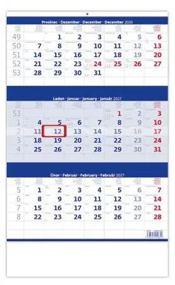 Immagine prodotto di Calendario trimestrale 2027, colore blu (N205-27)