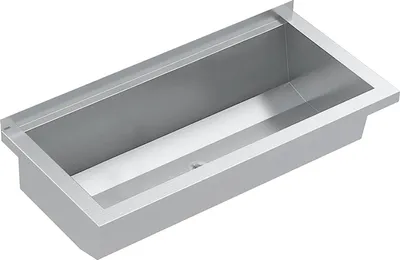 Immagine prodotto di KWC AR lavatoio, PLANOX, acciaio inox, montaggio a parete, 800x210x382 mm, senza panca a braccio
