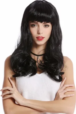 Produktbild von WIG ME UP Perücke Pony Schwarz Lang 90649-ZA103