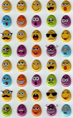 Produktbild von Schaumstoff Sticker Ei Mojis