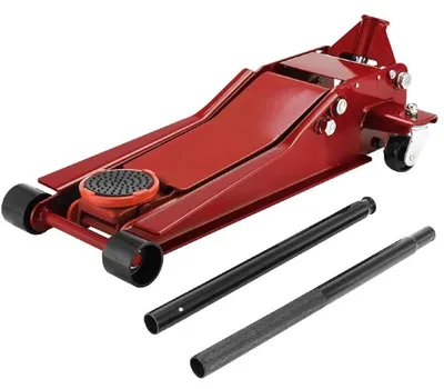 Zdjęcie produktu dla Hydrauliczny podnośnik manewrowy – podnośnik podłogowy – udźwig 3 t – zakres podnoszenia 75–505 mm – żelazny – narzędzia samochodowe – czerwony