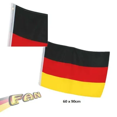 Produktbild von Set Flagge, Fan, " Deutschland " Fanartikel, WM, EM (2er)
