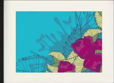 Produktbild von Blumen Gerahmtes Bild Mit Edlem Passepartout | Wand-Bilder | Im Bilderrahmen - Rosenblüten In Pink (60 x 80 cm)