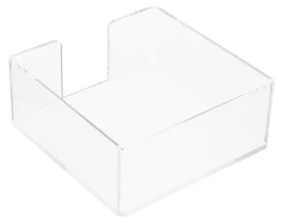 Acryl Serviettenhalter, transparent, 13,5x13,5x5,5 cm