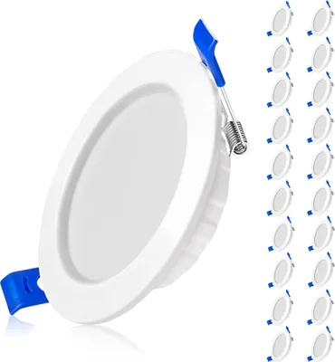 Produktbild von LED Einbaustrahler 230V Ultra Flach Einbauleuchte 20er Set 5W Badleuchte Einbauspot Aluminium Mini Deckenspot - 20x5W, Warmweiß CEEDIR