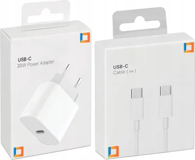 Zdjęcie produktu dla Szybka Ładowarka Kostka Usb-C 20W Usb Typ C + Kabel Do Iphone 15 16 Pro 1M