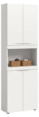 Productafbeelding van Viana hoge kast, breed (afmetingen: 60x194x31 cm), in mat wit en wit